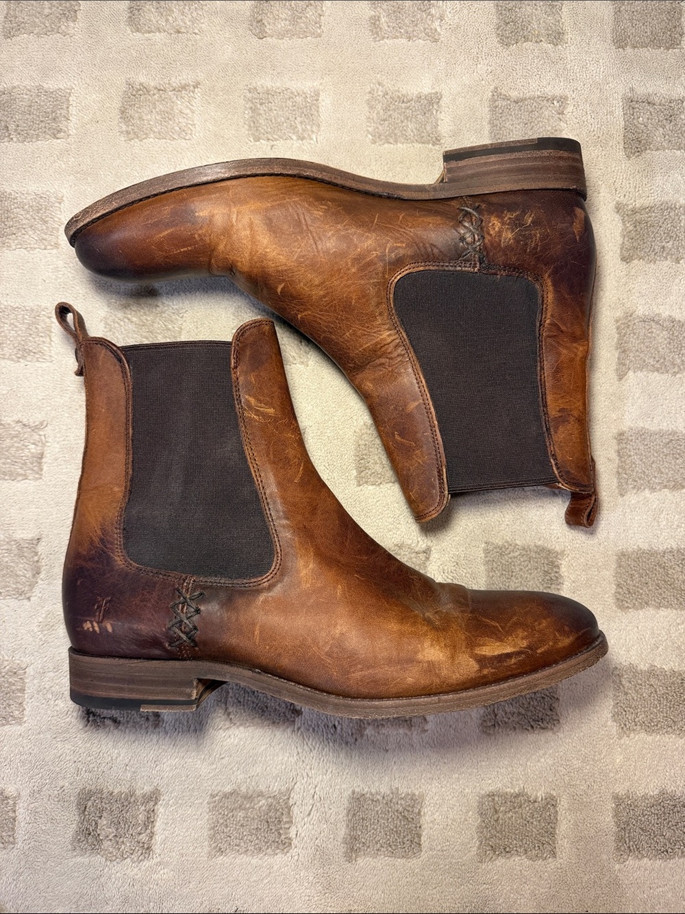 The Melissa FRYE Brown Leather Chelsea Boots